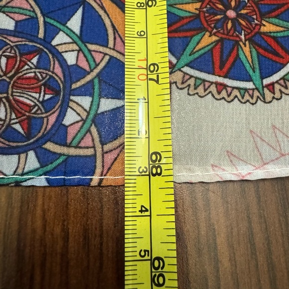 Chiffon Scarf/Wrap/Belt/Accessory Kaleidoscope Print - Picture 8 of 10